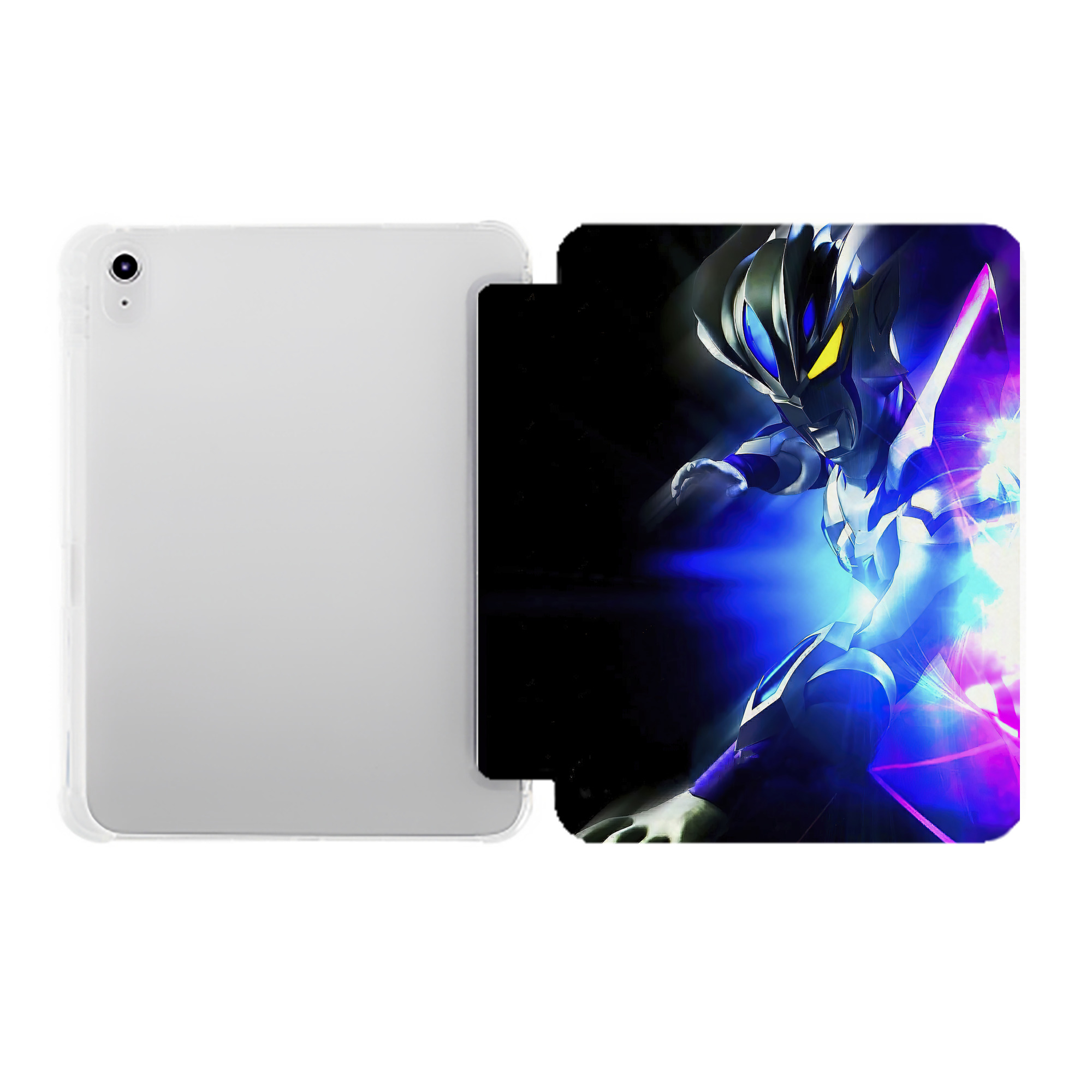 （画像用） ウルトラマン Ultraman IPad ケース ペン収納付き 三つ折りスタンド PUレザー×シリコン 対応機種9.5/10.5/10.9インチ